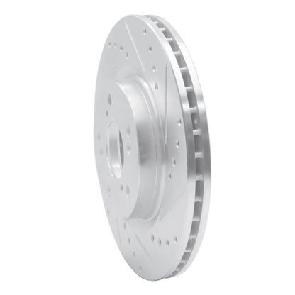 R1 Concepts R1 12-16 Honda CR-V Front Right Drilled & Slotted Silver Brake Rotor