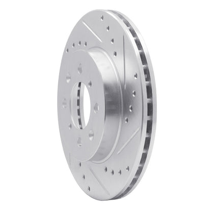 R1 Concepts R1 84-85 Toyota Van Front Right Drilled & Slotted Silver Brake Rotor