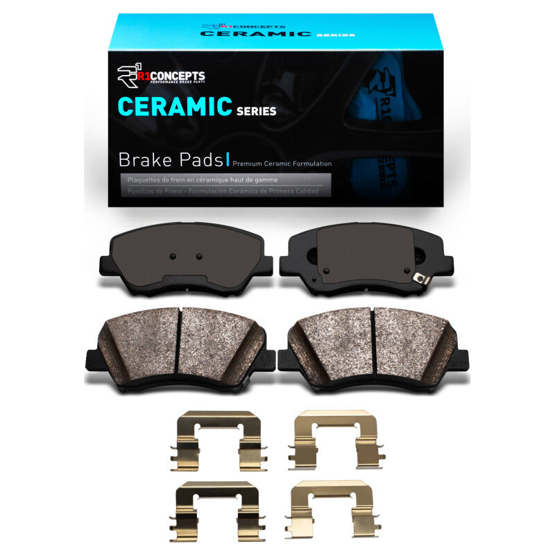 R1 Concepts R1 12-16 Hyundai Elantra GT Front Ceramic Brake Pads & Hardware Kit