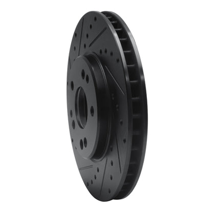 R1 Concepts R1 90-98 Mercedes-Benz 500E Front Left Drilled & Slotted Black Brake Rotor