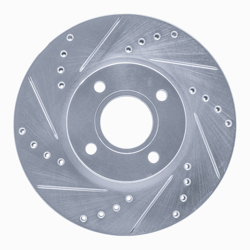 R1 Concepts R1 14-23 Ford Fiesta (USA/Canada) Front Left Drilled & Slotted Silver Brake Rotor