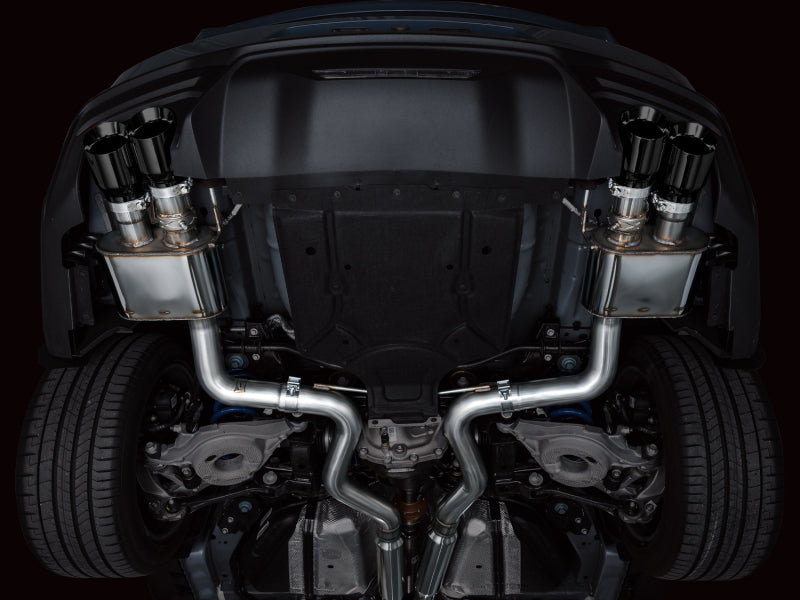 AWE Tuning AWE 2024 Ford Mustang GT Fastback S650 RWD SwitchPath Cat-Back Exhaust w/ Quad Diamond Black Tips
