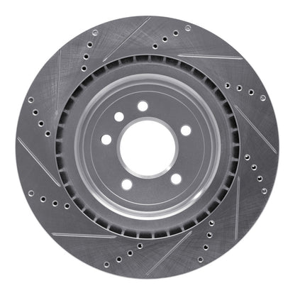 R1 Concepts R1 13-25 Land Rover Defender 90 Rear Right Drilled & Slotted Silver Brake Rotor
