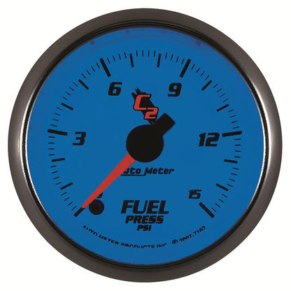 AutoMeter Gauge Fuel Pressure 2-1/16in. 15PSI Digital Stepper Motor C2