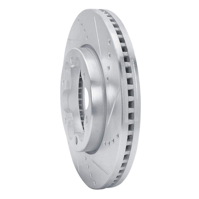 R1 Concepts R1 2006-2019 Toyota HiAce (Mexico) Front Right Drilled & Slotted Silver Brake Rotor