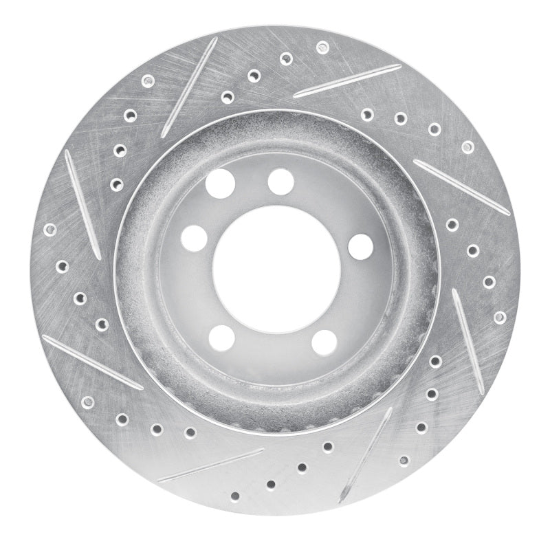 R1 Concepts R1 74-81 Dodge W150 Front Right Drilled & Slotted Silver Brake Rotor