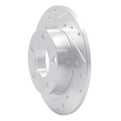 R1 Concepts R1 85-00 Audi 5000S Quattro Rear Left Drilled & Slotted Silver Brake Rotor
