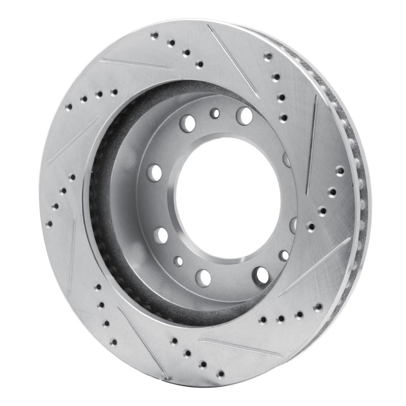 R1 Concepts R1 06-11 Cadillac DTS Front Left Drilled & Slotted Silver Brake Rotor