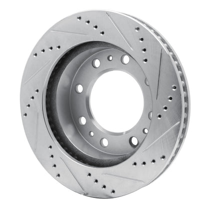 R1 Concepts R1 06-11 Cadillac DTS Front Left Drilled & Slotted Silver Brake Rotor