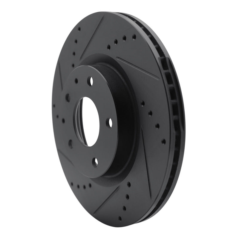 R1 Concepts R1 19-25 Mazda CX-30 Front Left Drilled & Slotted Black Brake Rotor