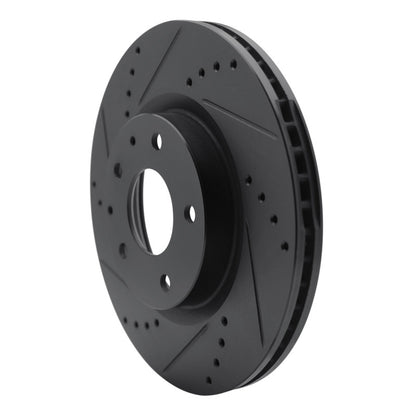 R1 Concepts R1 19-25 Mazda CX-30 Front Left Drilled & Slotted Black Brake Rotor