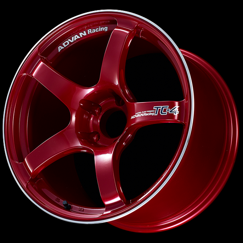 Advan TC4 17x6.5 / +40 Offset / 4x100 / 63mm Bore / Racing Candy Red and Ring