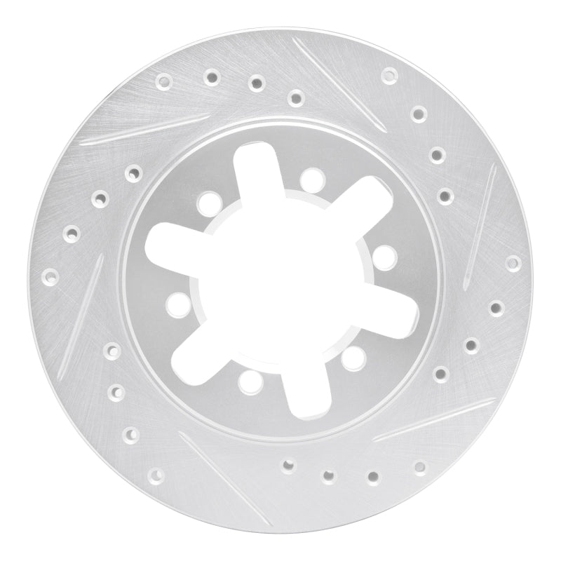 R1 Concepts R1 82-85 Nissan 720 DATSUN Front Right Drilled & Slotted Silver Brake Rotor