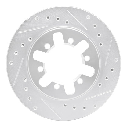 R1 Concepts R1 82-85 Nissan 720 DATSUN Front Right Drilled & Slotted Silver Brake Rotor