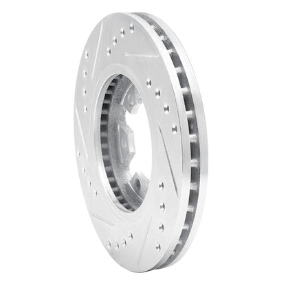 R1 Concepts R1 85-12 Nissan D21 Hardbody Pickup HD (6 Cyl) Front Right Drilled & Slotted Silver Brake Rotor
