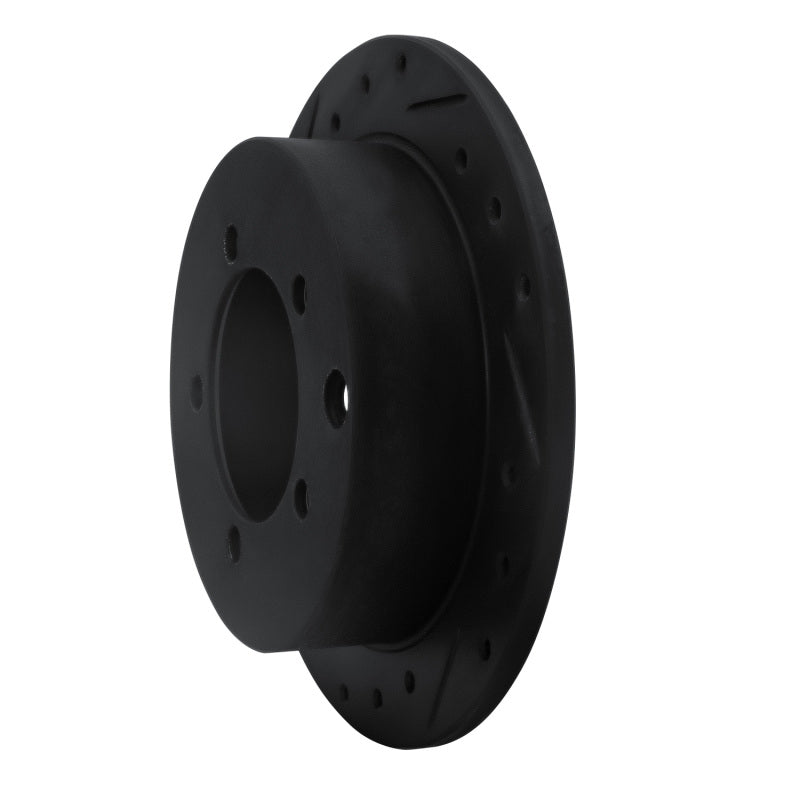 R1 Concepts R1 97-04 Mitsubishi DIAMANTE Rear Left Drilled & Slotted Black Brake Rotor