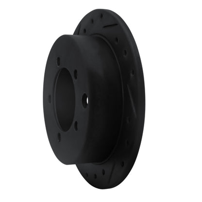 R1 Concepts R1 97-04 Mitsubishi DIAMANTE Rear Left Drilled & Slotted Black Brake Rotor