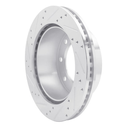 R1 Concepts R1 99-05 Ford F-250 2WD (Super Duty) Rear Right Drilled & Slotted Silver Brake Rotor