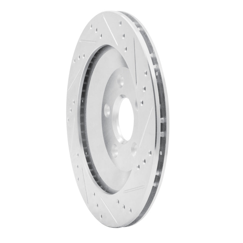 R1 Concepts R1 04-07 Ford Freestar Rear Left Drilled & Slotted Silver Brake Rotor