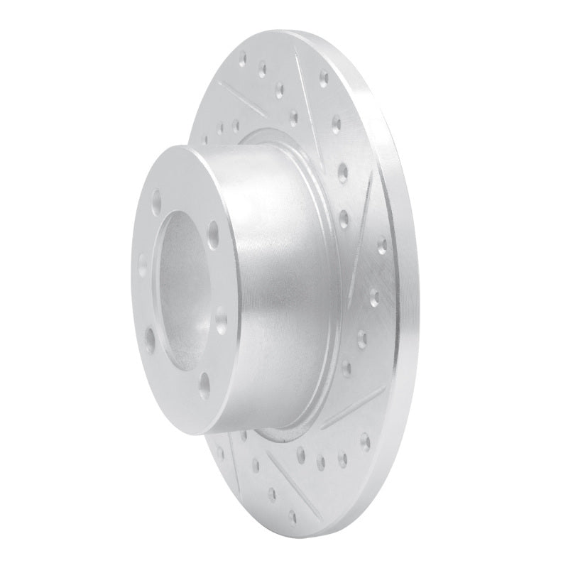 R1 Concepts R1 1981-1987 Saab 900 Front Right Drilled & Slotted Silver Brake Rotor