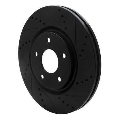 R1 Concepts R1 12-25 Chrysler Voyager Front Right Drilled & Slotted Black Brake Rotor