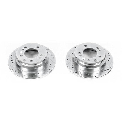 PowerStop Power Stop 09-12 Hyundai Elantra Rear Evolution Drilled & Slotted Rotors - Pair