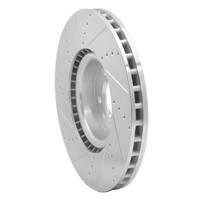 R1 Concepts R1 10-17 Land Rover Range Rover Front Right Drilled & Slotted Silver Brake Rotor