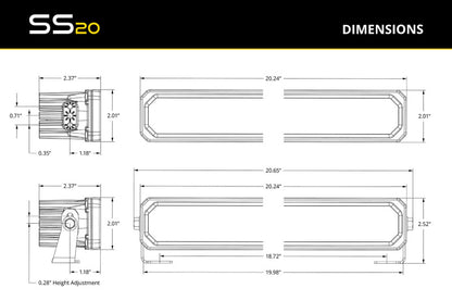 Diode Dynamics SS20 Sport Yellow Driving Standard ABL (one)