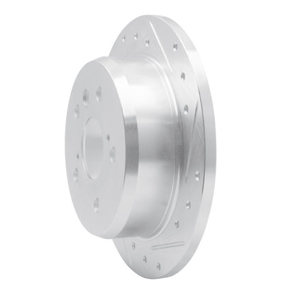 R1 Concepts R1 02-08 Lexus ES330 Rear Right Drilled & Slotted Silver Brake Rotor