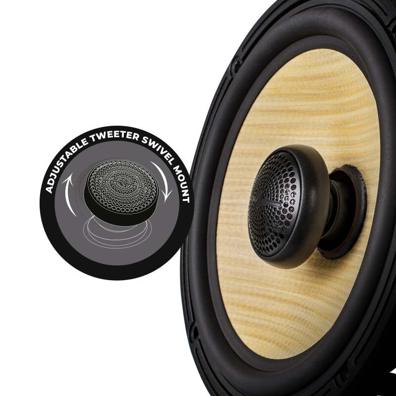 DS18 Deluxe Quality 6.5in Coaxial 150 Watts RMS 4 ohm Yellow Straw + Composite Foam Cone