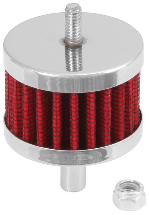 K&N Engineering K&N Steel Base Crankcase Vent Filter 3/8in OD Tube  2in OD 1-1/2in Height