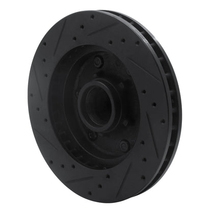R1 Concepts R1 88-96 Chevrolet C2500 Front Right Drilled & Slotted Black Brake Rotor