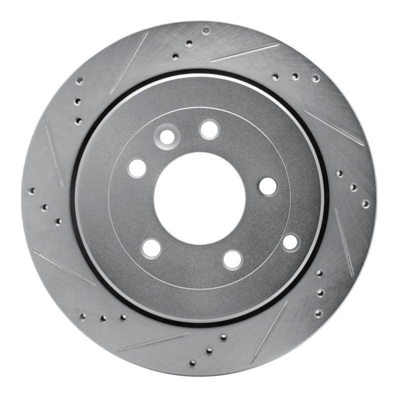 R1 Concepts R1 05-07 Land Rover LR3 Rear Left Drilled & Slotted Silver Brake Rotor
