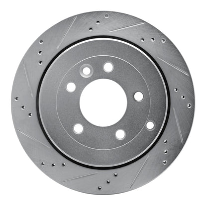 R1 Concepts R1 05-07 Land Rover LR3 Rear Left Drilled & Slotted Silver Brake Rotor