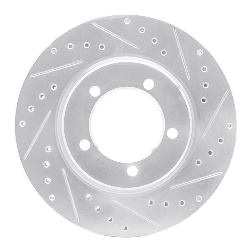 R1 Concepts R1 67-70 Chevrolet Impala Front Right Drilled & Slotted Silver Brake Rotor