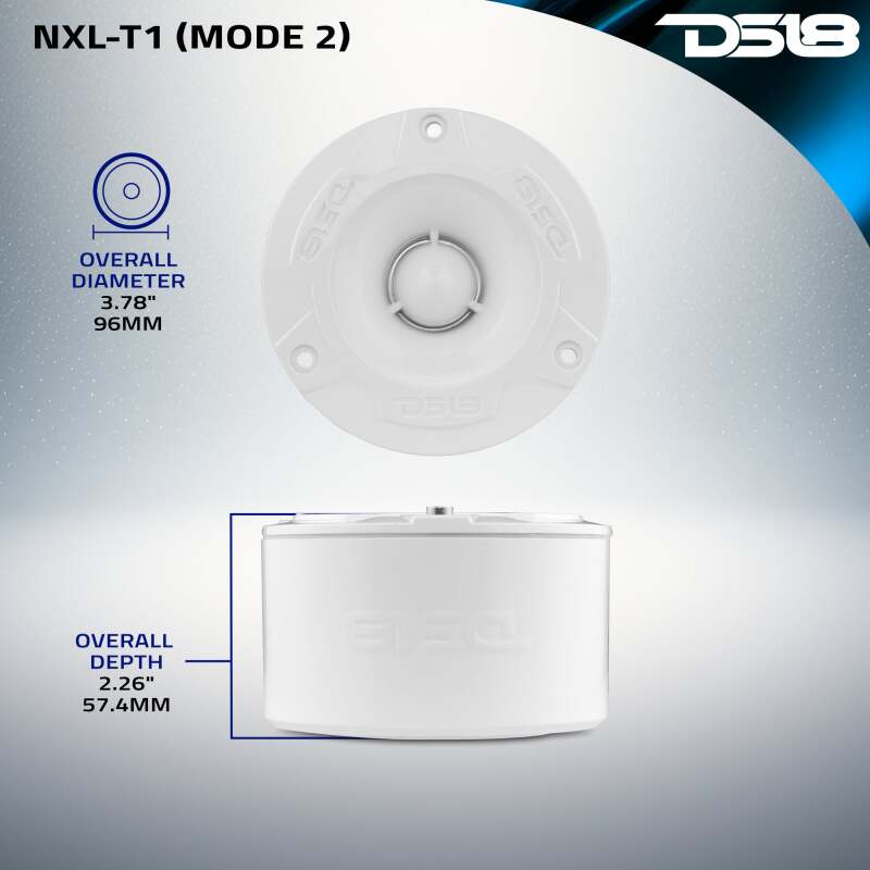 DS18 3.8in 120 Watts RMS 4 ohm 1in Aluminum Vc Super Bullet Tweeter