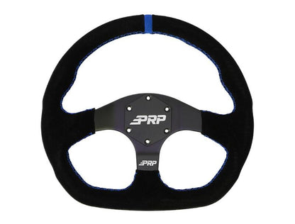 PRP Seats PRP Comp-R D-Shape Suede Steering Wheel - Blue
