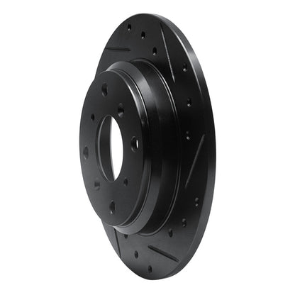 R1 Concepts R1 86-96 Acura Legend Rear Right Drilled & Slotted Black Brake Rotor