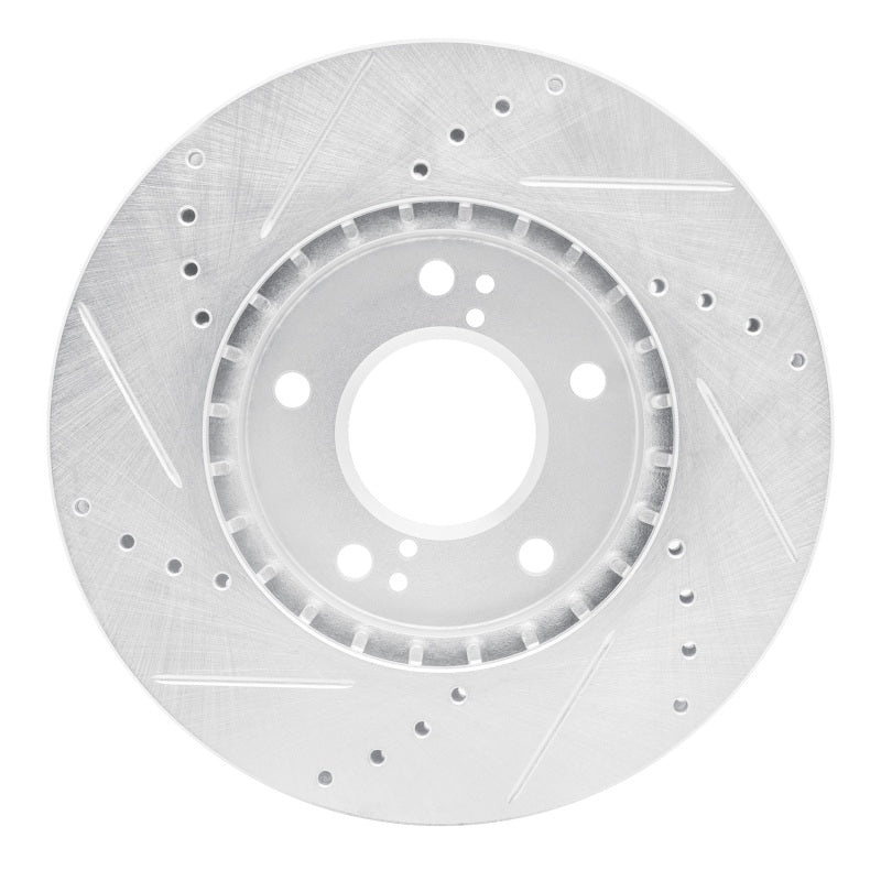 R1 Concepts R1 01-03 Hyundai XG350 Front Right Drilled & Slotted Silver Brake Rotor