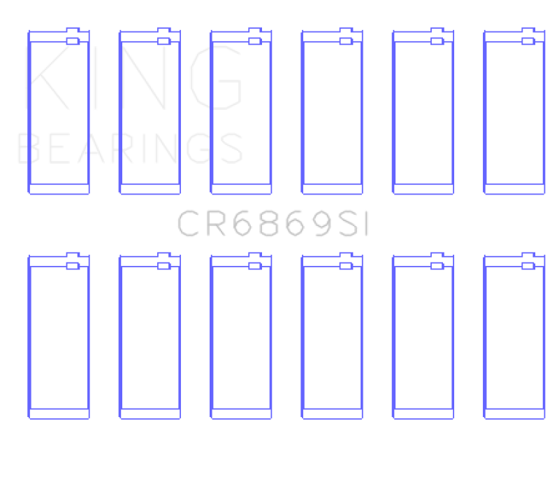 King Engine Bearings Jeep AMC 232CI/242CI/248CI I6 (Size STD) Connecting Rod Bearing Set