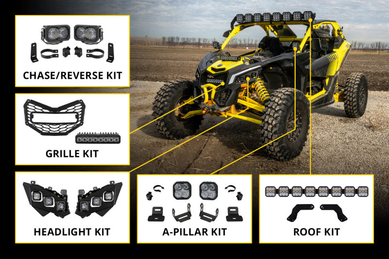 Diode Dynamics 17-26 Can Am Maverick Shock Mount Kit SS10 Max White Combo