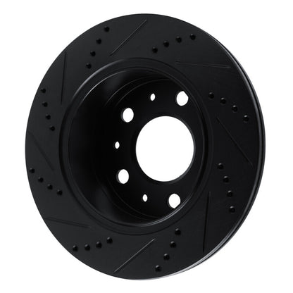 R1 Concepts R1 14-21 Ram Promaster 2500 Rear Right Drilled & Slotted Black Brake Rotor