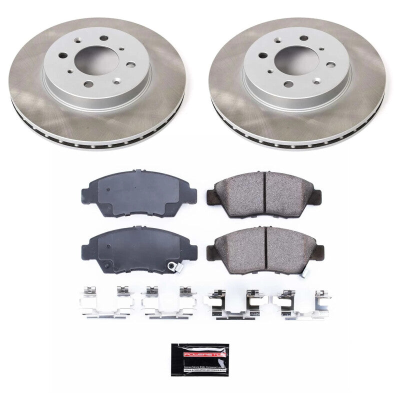 PowerStop Power Stop 07-08 Honda Fit Front Semi-Coated Rotor Kit