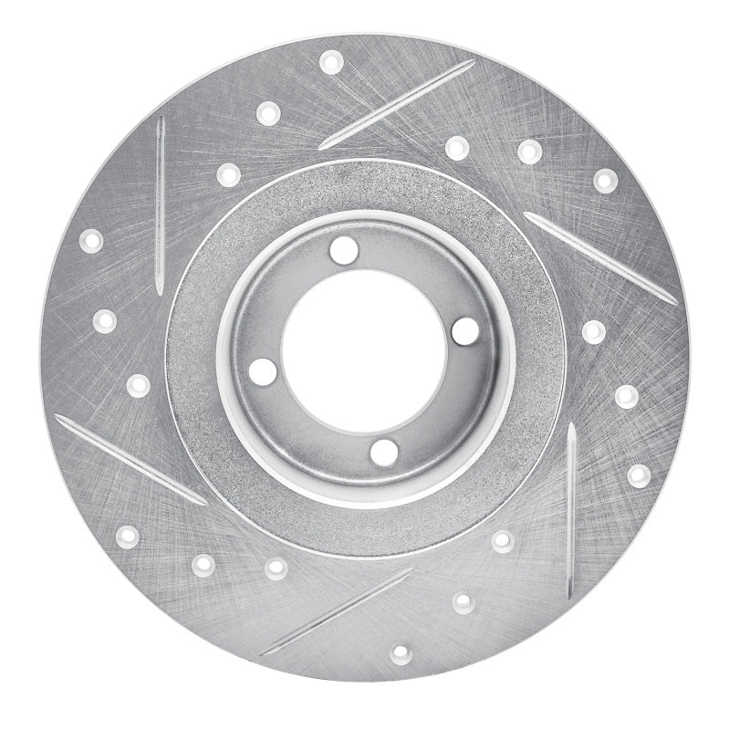 R1 Concepts R1 67-76 BMW 1600 Front Right Drilled & Slotted Silver Brake Rotor