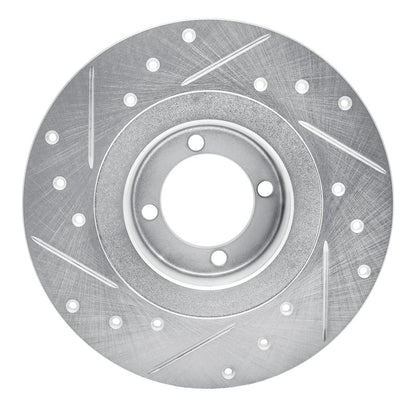 R1 Concepts R1 67-76 BMW 1600 Front Right Drilled & Slotted Silver Brake Rotor