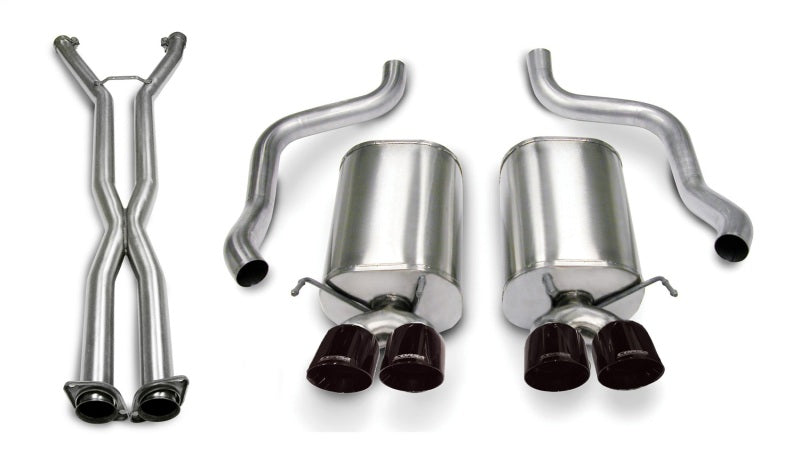 CORSA Performance Corsa 06-08 Corvette C6 Sport Cat-Back Dual Rear Exit w/ 3.5in Black PVD Tips