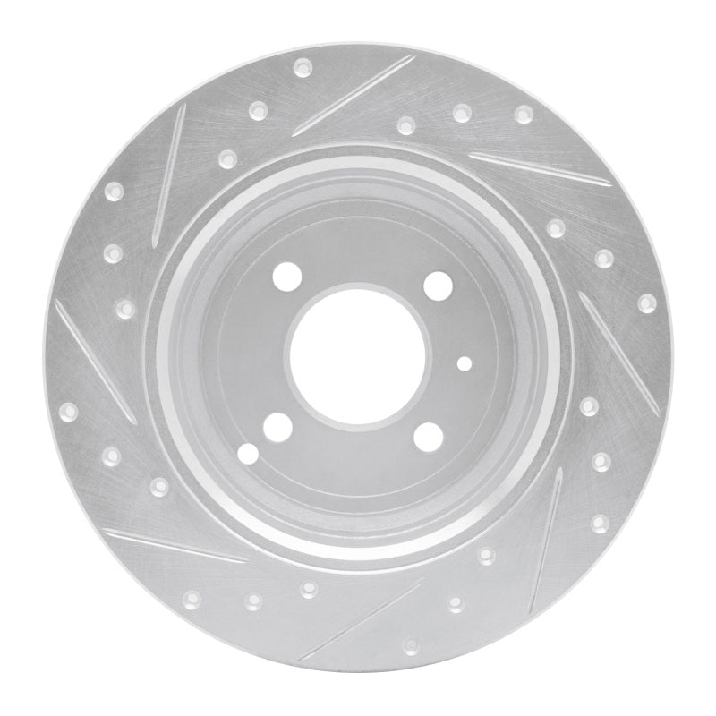 R1 Concepts R1 93-95 Volvo 850 Rear Right Drilled & Slotted Silver Brake Rotor
