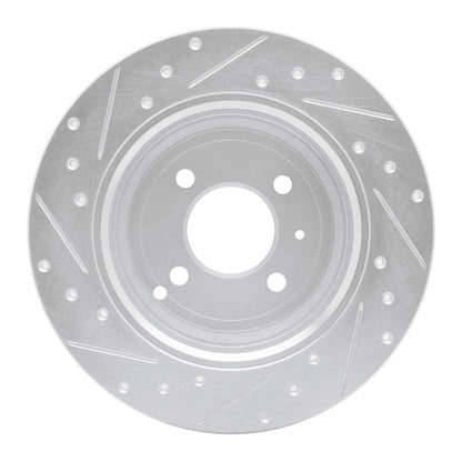 R1 Concepts R1 93-95 Volvo 850 Rear Right Drilled & Slotted Silver Brake Rotor