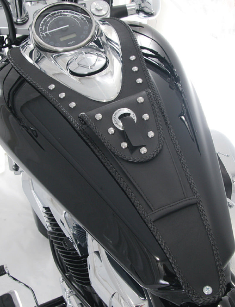 Mustang Motorcycle Mustang 10-14 Honda VT1300C Cruiser Tank Bib w/Studs - Black