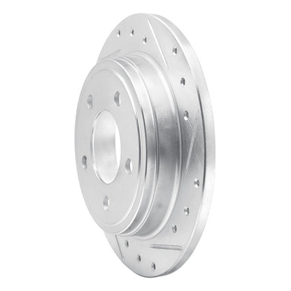 R1 Concepts R1 93-04 Chrysler Concorde Rear Right Drilled & Slotted Silver Brake Rotor